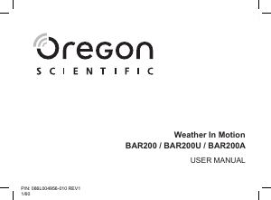 Manual Oregon BAR 200 Estação meteorológica