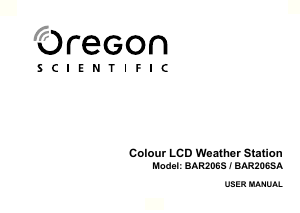 Manuale Oregon BAR 206S Stazione meteorologica