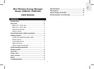 Bedienungsanleitung Oregon ESM100 Stromzähler