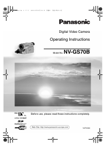 Manual Panasonic NV-GS70 Camcorder