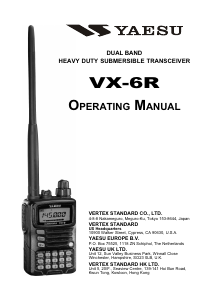 Bruksanvisning Yaesu VX-6R Walkie-talkie