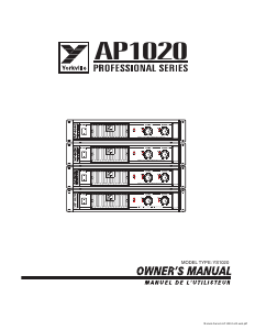 Mode d’emploi Yorkville AP1020 Amplificateur