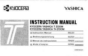 Bruksanvisning Yashica T Zoom Kamera