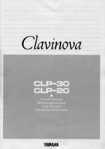 Handleiding Yamaha Clavinova CLP-30 Digitale piano
