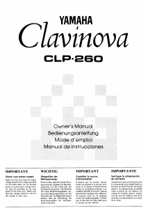 Handleiding Yamaha Clavinova CLP-260 Digitale piano