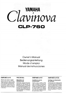 Handleiding Yamaha Clavinova CLP-760 Digitale piano