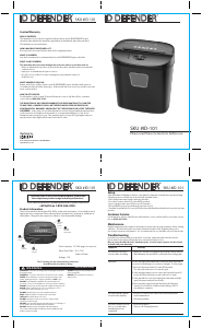 Handleiding ID Defender ID-101 Papiervernietiger