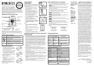 Manual de uso Homedics PX-130 Oxímetro de pulso