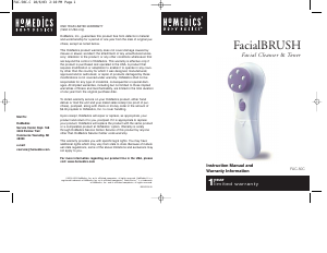 Bruksanvisning Homedics FAC-50 Ansiktsrengöringsborste