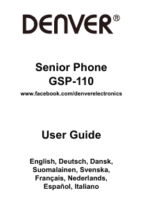 Manuale Denver GSP-110 Telefono cellulare