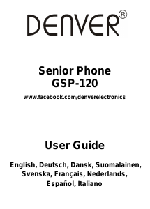 Mode d’emploi Denver GSP-120 Téléphone portable