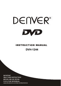 Instrukcja Denver DVH-1244 Odtwarzacz DVD