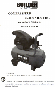 Mode d’emploi Builder Innovation C24L Compresseur