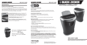 Handleiding Black and Decker CC1200 Papiervernietiger