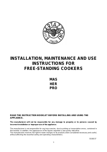 Handleiding Bertazzoni PRO906MFESNET Fornuis