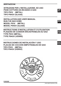 Manual de uso Bertazzoni P905LMODGNE Placa