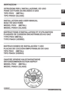 Manual de uso Bertazzoni P905CHERNE Placa