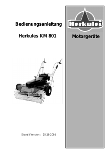Bedienungsanleitung Herkules KM 801 B Kehrmaschine