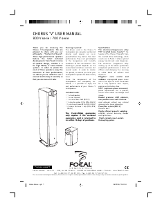 Manual Focal Chorus 807 V Speaker