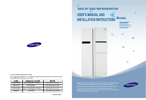 Handleiding Samsung RS20CRSV Koel-vries combinatie