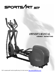 Bruksanvisning SportsArt 807P Crosstrainer