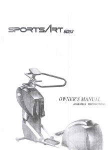 Bruksanvisning SportsArt 8003 Crosstrainer