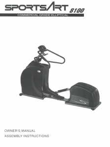 Bruksanvisning SportsArt 8100 Crosstrainer