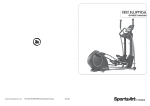 Bruksanvisning SportsArt E822 Crosstrainer