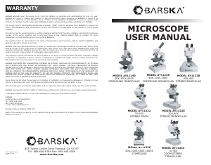 Manual Barska AY11234 Microscope