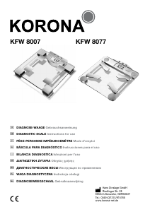 Manual de uso Korona KFW 8077 Báscula