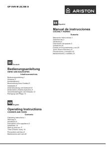 Manual Ariston CP 0V9 M (X) DE S Range