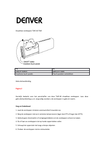 Handleiding Denver TWE-60 Koptelefoon