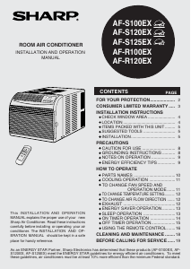 Handleiding Sharp AF-R100EX Airconditioner