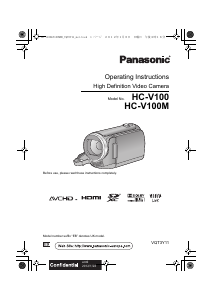 Handleiding Panasonic HC-V100EB Camcorder