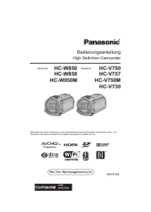 Bedienungsanleitung Panasonic HC-V730EG Camcorder