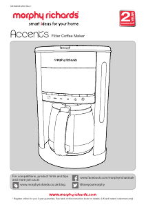 Bruksanvisning Morphy Richards 162005 Accents Kaffebryggare
