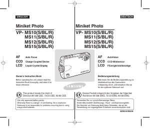 Handleiding Samsung VP-MM11S Camcorder