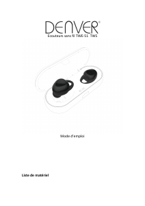 Mode d’emploi Denver TWE-51 Casque