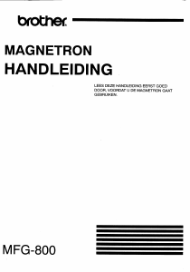 Handleiding Brother MFG-800 Magnetron