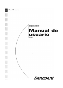 Manual de uso Benavent LB2710 Lavadora