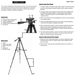 Handleiding Barska AF12440 Statief