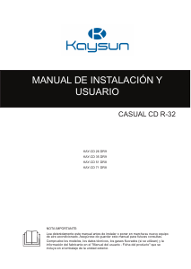 Manual de uso Kaysun KAY-CD 26 DR9 Aire acondicionado