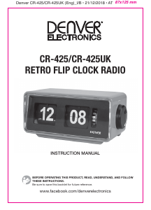 Manual Denver CR-425 Rádio relógio