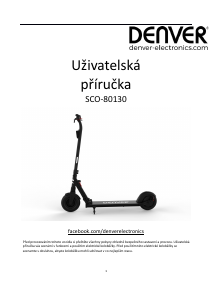 Manuál Denver SCO-80130 Elektrický skútr