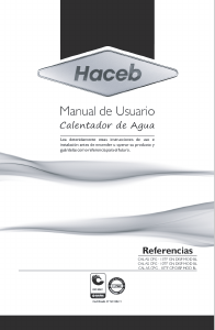 Manual de uso Haceb Assento CPG-10TF DISP MOD BL Caldera de gas