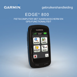 Handleiding Garmin Edge 800 Fietscomputer