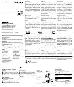 Mode d’emploi Shimano AX 1000FA Moulinet de pêche