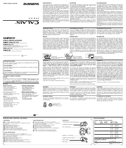 Handleiding Shimano Calais 200-Mg5 Vismolen