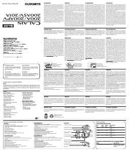 Manual Shimano Calais 200APV Carreto pesca