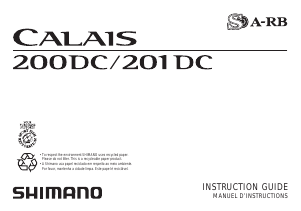 Manual Shimano Calais 200DC Carreto pesca